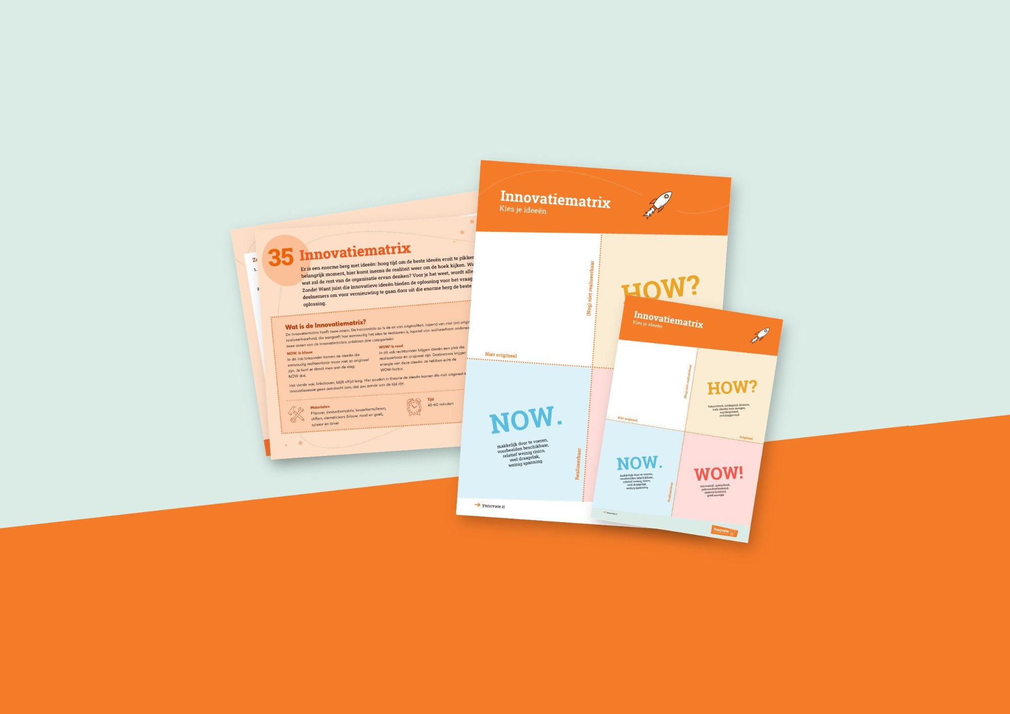 Werkvorm Innovatiematrix: uitleg uit het boek, poster en keuzekaartje