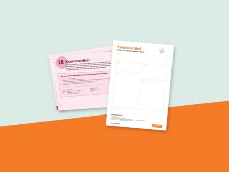 Werkvorm Krantenartikel: uitleg uit het boek en canvas